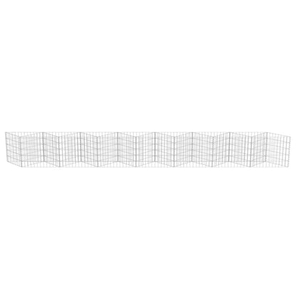 Gabionhegn 450x30x50 cm Galvaniseret Stål