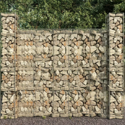 Gabionhegn 6 m Sølv 4 Stk