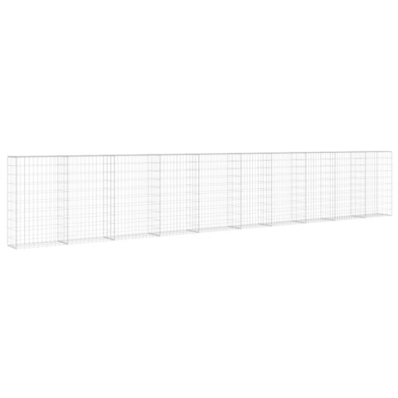 Gabionhegn 600x30x100 cm Galvaniseret Stål