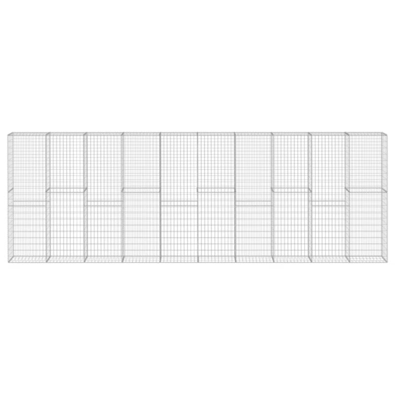 Gabionhegn 600x30x200 cm Galvaniseret Stål 3 Stk