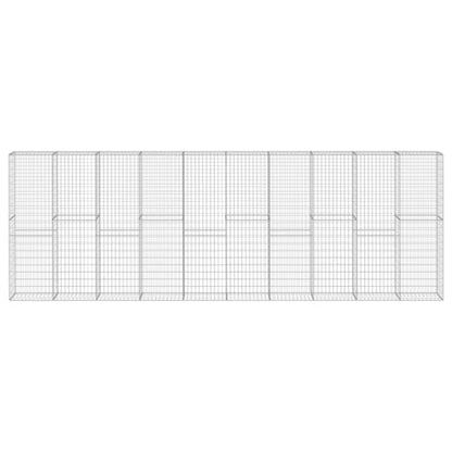 Gabionhegn 600x30x200 cm Galvaniseret Stål 3 Stk