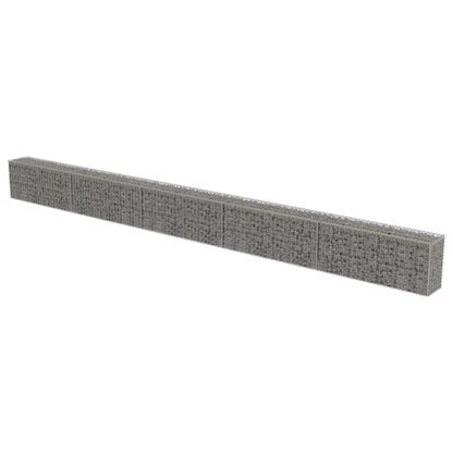 Gabionhegn 600x30x50 cm Galvaniseret Stål