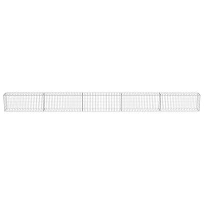 Gabionhegn 600x30x50 cm Galvaniseret Stål