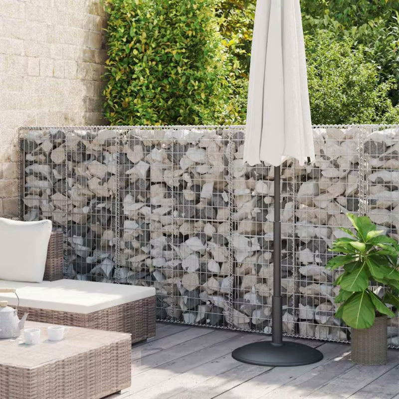 Gabionhegn 600x50x150 cm Galvaniseret Stål 3 Stk