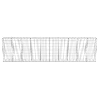 Gabionhegn 600x50x150 cm Galvaniseret Stål 3 Stk