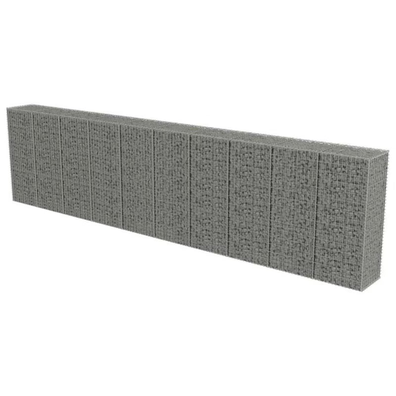 Gabionhegn 600x50x150 cm Galvaniseret Stål 3 Stk
