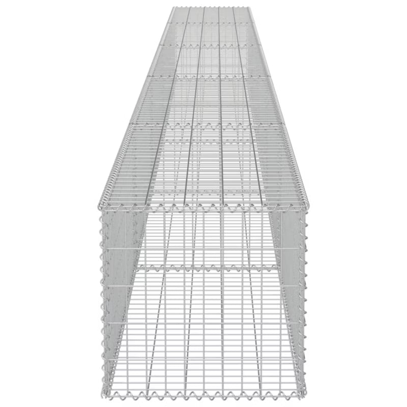 Gabionhegn 600x50x50 cm Galvaniseret Stål 2 stk