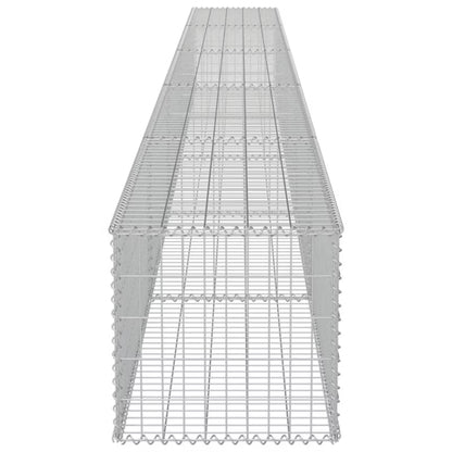 Gabionhegn 600x50x50 cm Galvaniseret Stål 2 stk