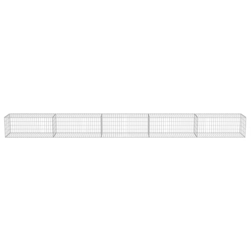 Gabionhegn 600x50x50 cm Galvaniseret Stål 2 stk