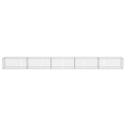 Gabionhegn 600x50x50 cm Galvaniseret Stål 2 stk