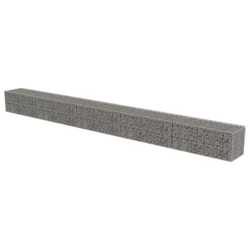 Gabionhegn 600x50x50 cm Galvaniseret Stål 2 stk