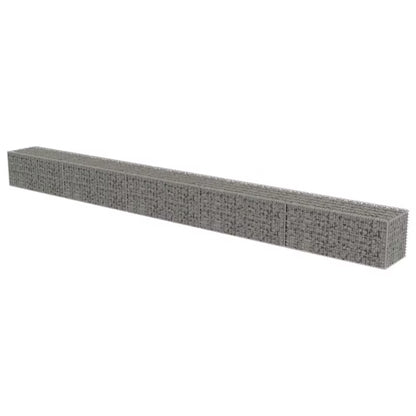 Gabionhegn 600x50x50 cm Galvaniseret Stål 2 stk