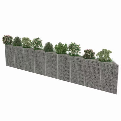 Gabionhegn 630x30x100 cm Galvaniseret Stål 2 Stk