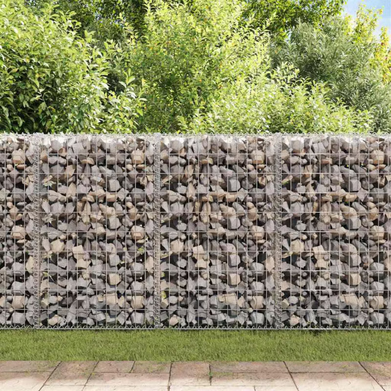 Gabionhegn 630x30x100 cm Galvaniseret Stål 2 Stk