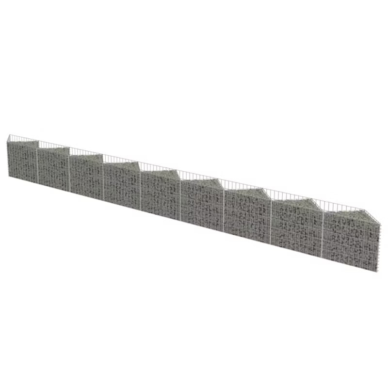 Gabionhegn 630x30x50 cm Galvaniseret Stål