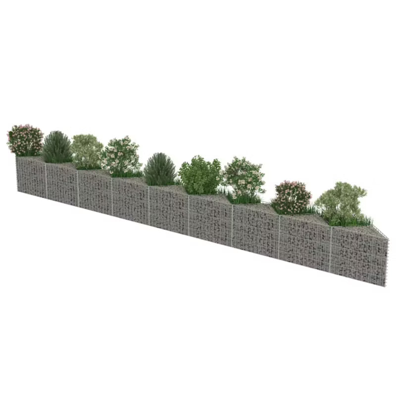 Gabionhegn 630x30x50 cm Galvaniseret Stål