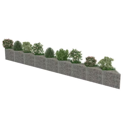 Gabionhegn 630x30x50 cm Galvaniseret Stål