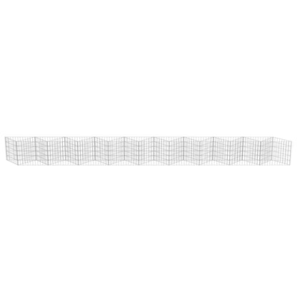 Gabionhegn 630x30x50 cm Galvaniseret Stål
