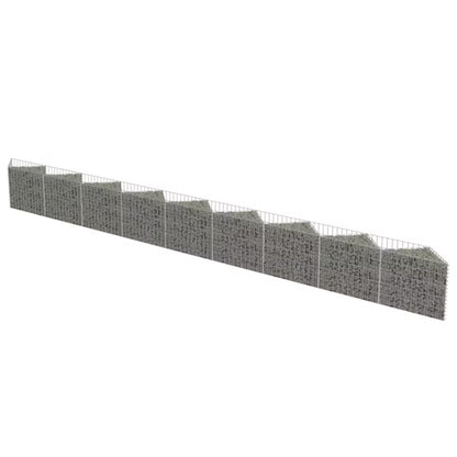 Gabionhegn 630x30x50 cm Galvaniseret Stål