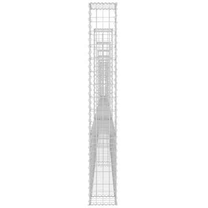 Gabionhegn 860x20x150 cm Sølv 3 Stk