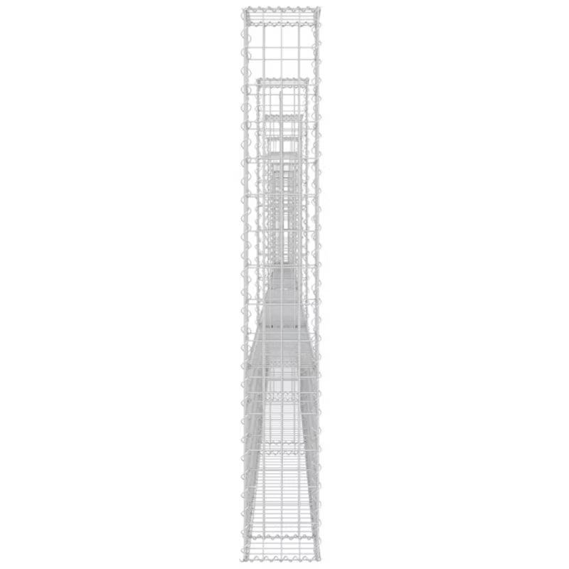 Gabionhegn 860x20x150 cm Sølv 3 Stk
