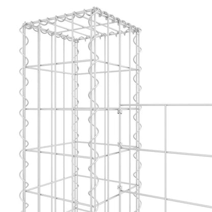 Gabionhegn 860x20x150 cm Sølv 3 Stk