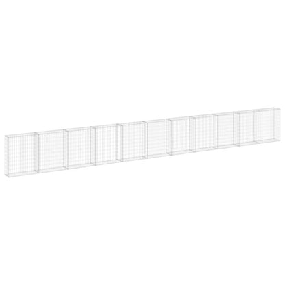 Gabionhegn 900x30x100 cm Galvaniseret Stål 3 Stk