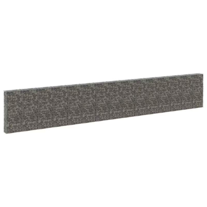 Gabionhegn 900x30x150 cm Galvaniseret Stål 4 Stk