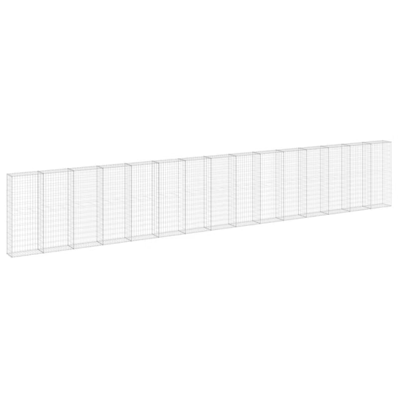 Gabionhegn 900x30x150 cm Galvaniseret Stål 4 Stk