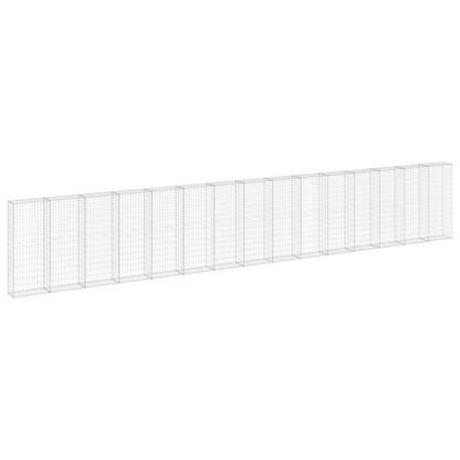 Gabionhegn 900x30x150 cm Galvaniseret Stål 4 Stk