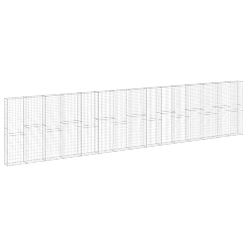 Gabionhegn 900x30x200 cm Galvaniseret Stål 5 Stk