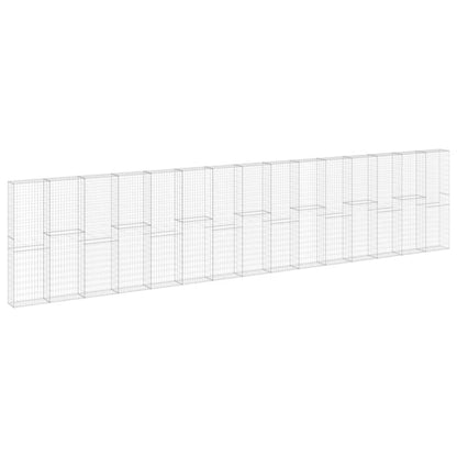 Gabionhegn 900x30x200 cm Galvaniseret Stål 5 Stk