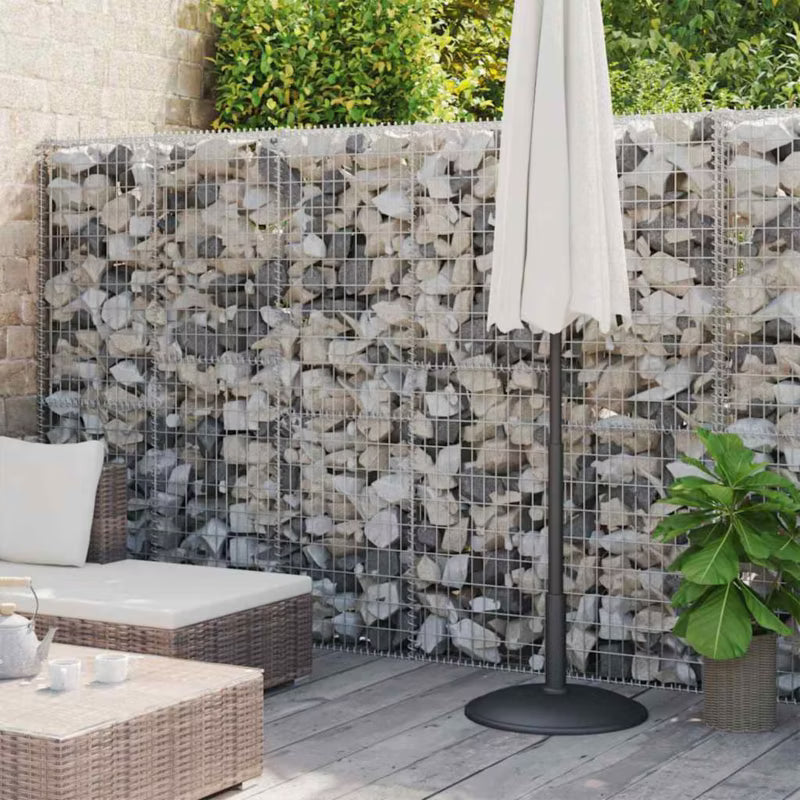 Gabionhegn 900x30x200 cm Galvaniseret Stål 5 Stk