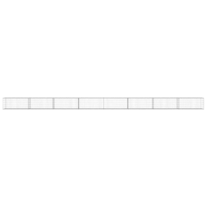 Gabionhegn 900x50x50 cm Galvaniseret Stål 2 Stk