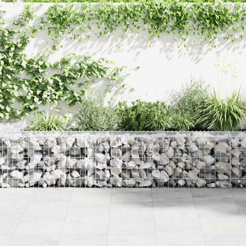 Gabionhegn 900x50x50 cm Galvaniseret Stål 2 Stk
