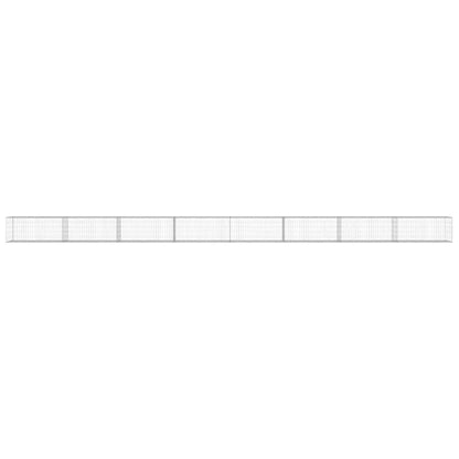 Gabionhegn 900x50x50 cm Galvaniseret Stål 2 Stk