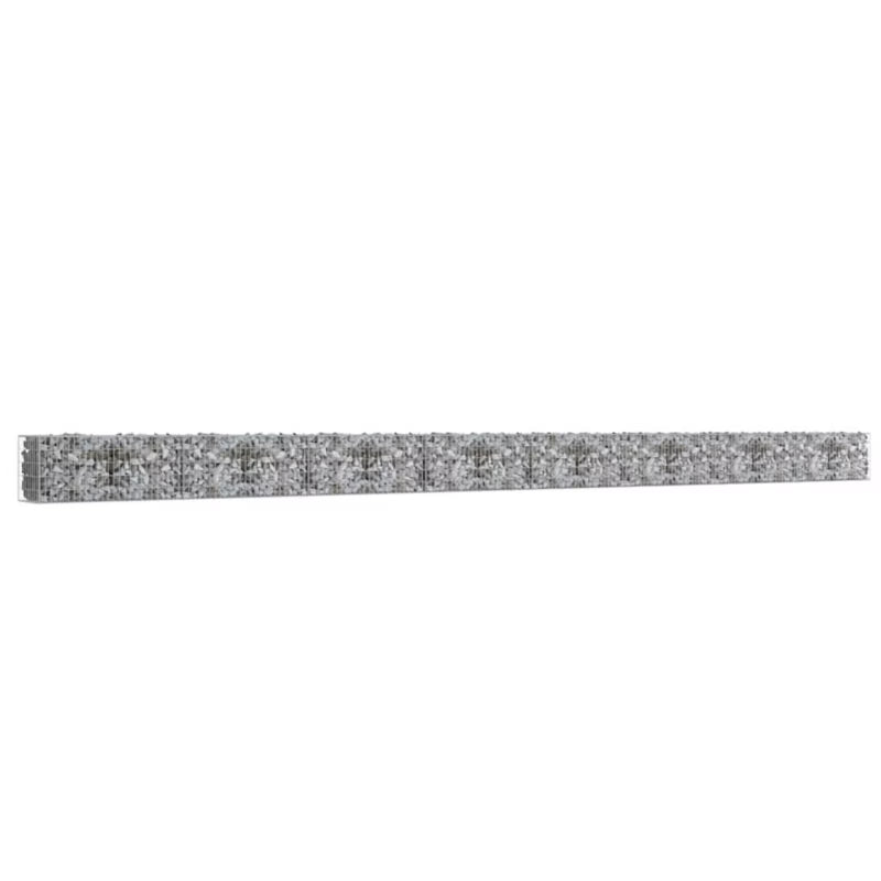 Gabionhegn 900x50x50 cm Galvaniseret Stål 2 Stk