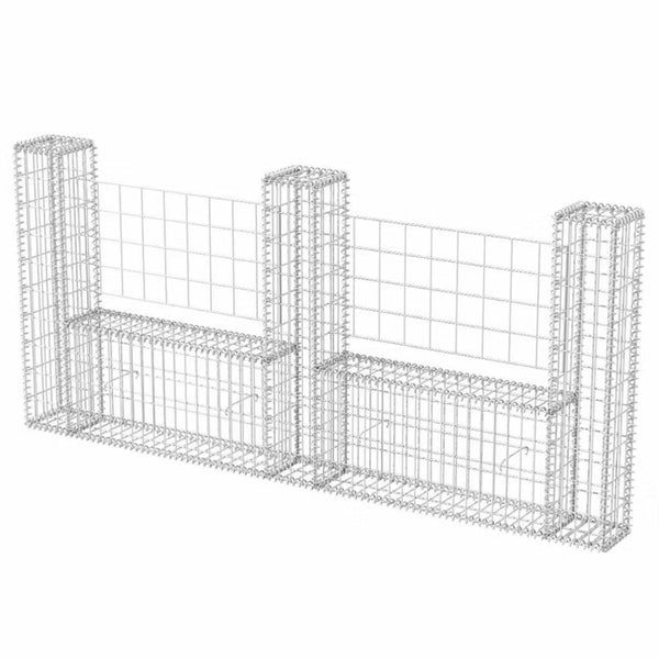 Gabionkurv 240x20x100 cm Galvaniseret Stål