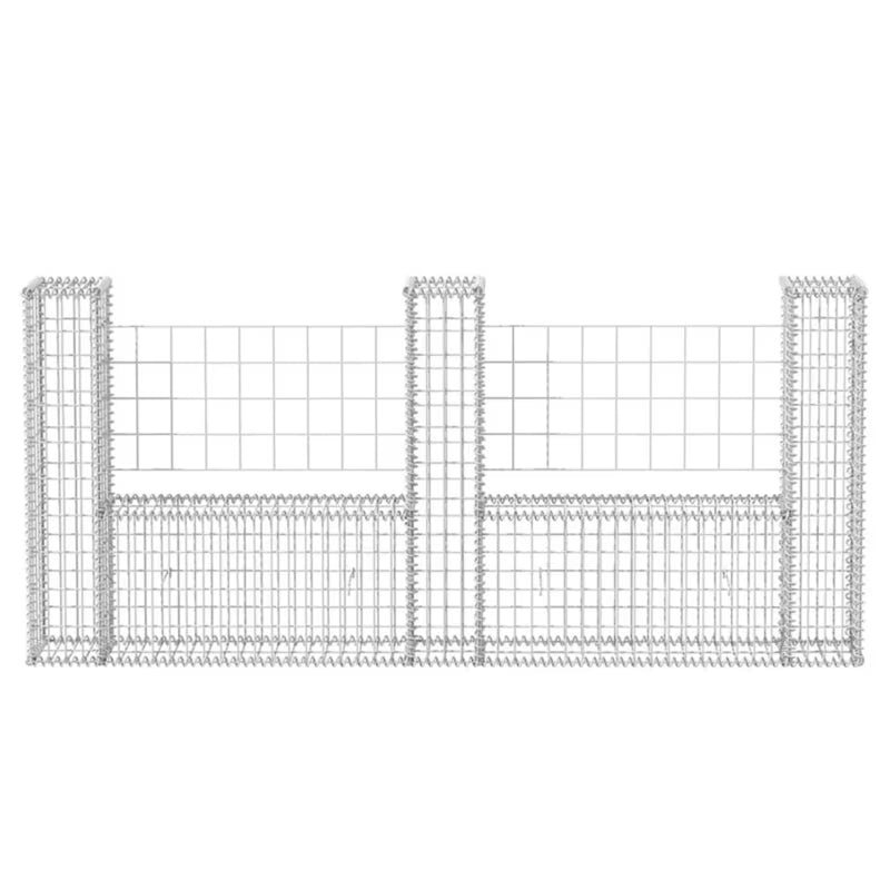 Gabionkurv 240x20x100 cm Galvaniseret Stål