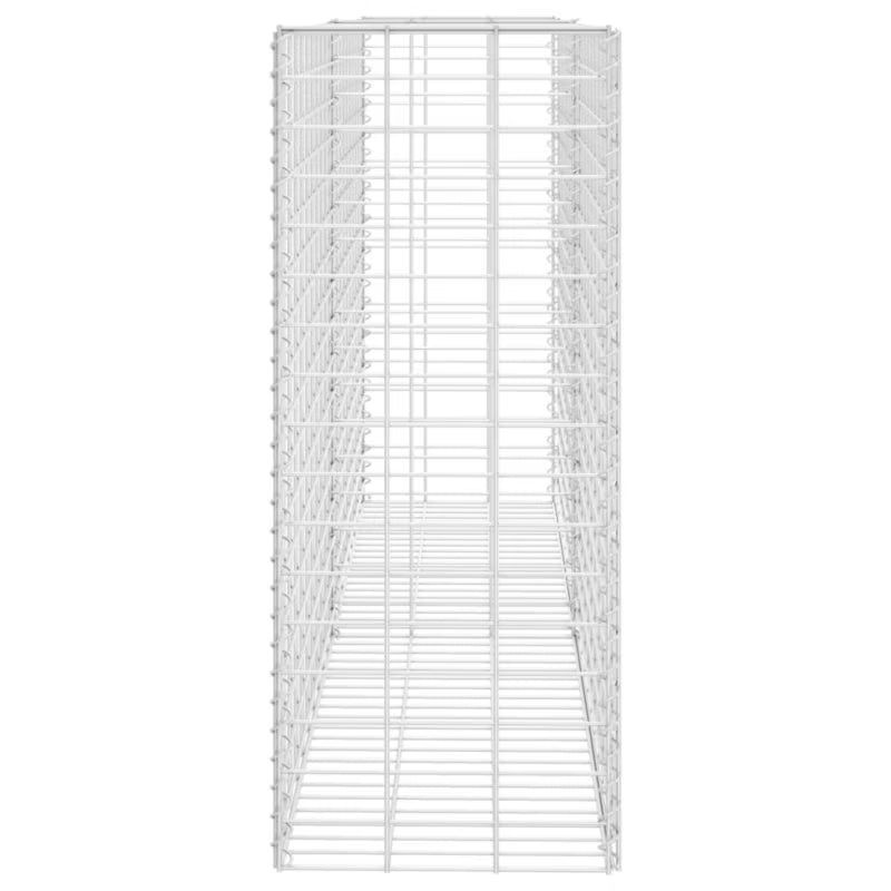 Gabionkurv 30x200 cm Sølv Galvaniseret Stål