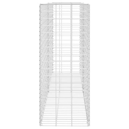 Gabionkurv 30x200 cm Sølv Galvaniseret Stål