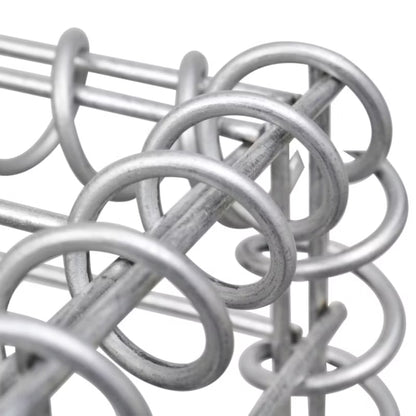 Gabionkurv 30x200 cm Sølv Galvaniseret Stål