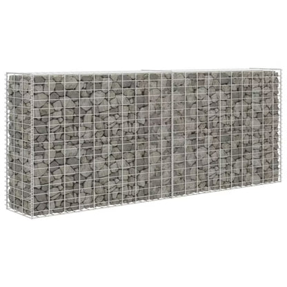 Gabionkurv 30x200 cm Sølv Galvaniseret Stål