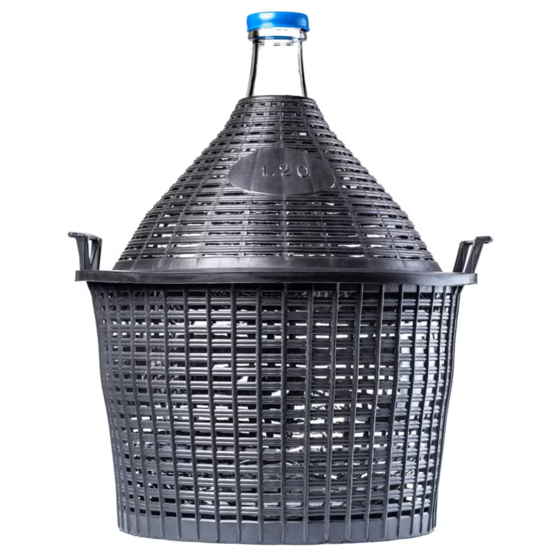 Gæringsballon 15 Liter Glas med Plastkurv
