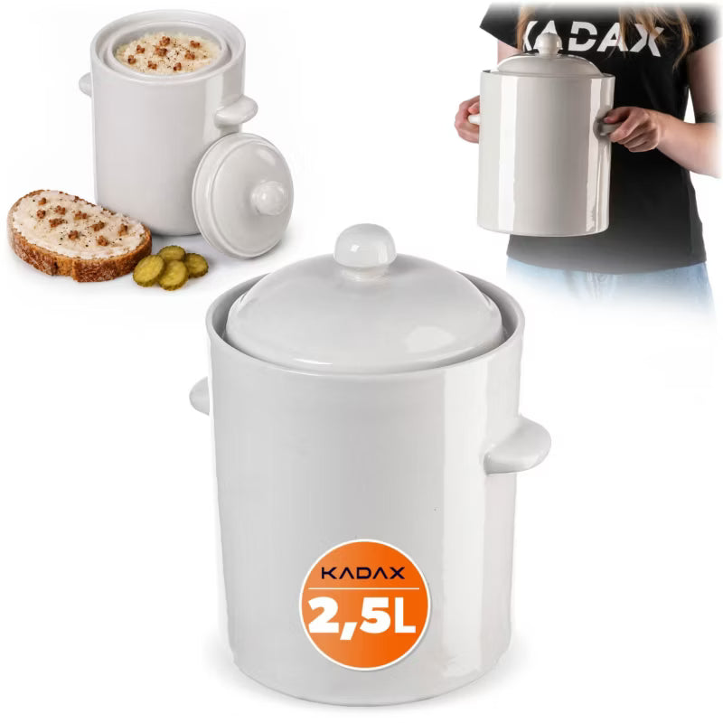 Gæringskrukke Athena 2,5 Liter Brun Keramik