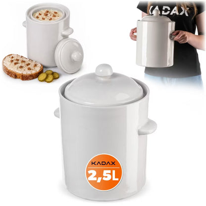 Gæringskrukke Athena 2,5 Liter Brun Keramik
