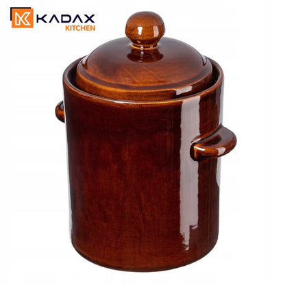 Gæringskrukke Athena 5 Liter Brun