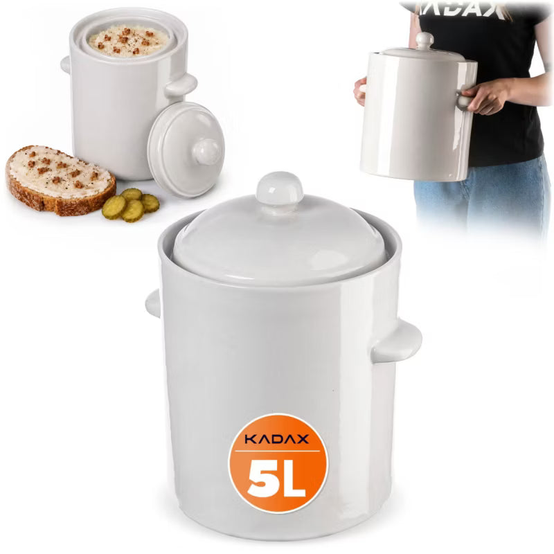 Gæringskrukke Athena 5 Liter Brun
