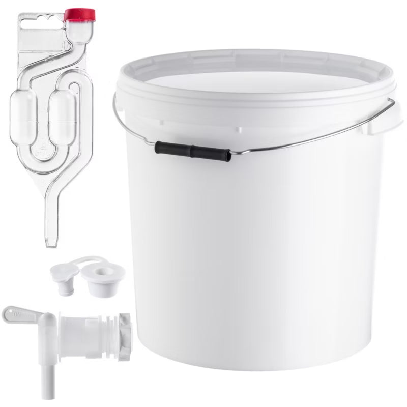 Gæringsspand 20 Liter Hvid med Låg