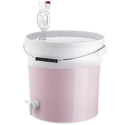 Gæringsspand 20 Liter Hvid med Låg
